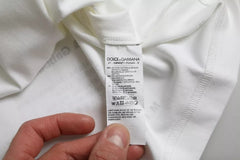 Dolce & Gabbana White Red Lips Print Cotton Men T-shirt -   -  Dolce & Gabbana.