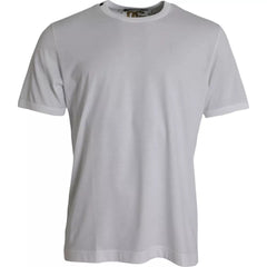 Dolce & Gabbana White Cotton Round Neck Short Sleeves T-shirt -   -  Dolce & Gabbana.