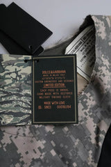 Dolce & Gabbana Multicolor Camouflage Cotton Round Neck Men T-shirt -   -  Dolce & Gabbana.