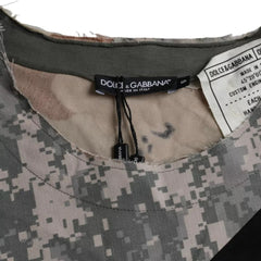 Dolce & Gabbana Multicolor Camouflage Cotton Round Neck Men T-shirt -   -  Dolce & Gabbana.