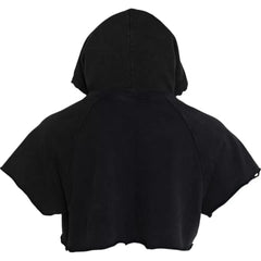 Dolce & Gabbana Black Cotton Hooded Short Sleeves Cropped T-shirt -   -  Dolce & Gabbana.