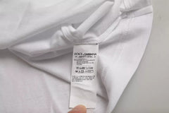 Dolce & Gabbana White Logo Round Neck Short Sleeves T-shirt -   -  Dolce & Gabbana.