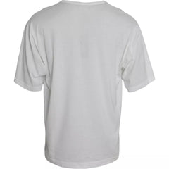 Dolce & Gabbana White Logo Round Neck Short Sleeves T-shirt -   -  Dolce & Gabbana.
