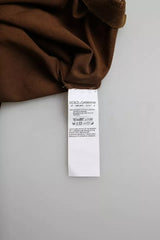 Dolce & Gabbana Brown Color Splash Cotton Crew Neck T-shirt -   -  Dolce & Gabbana.