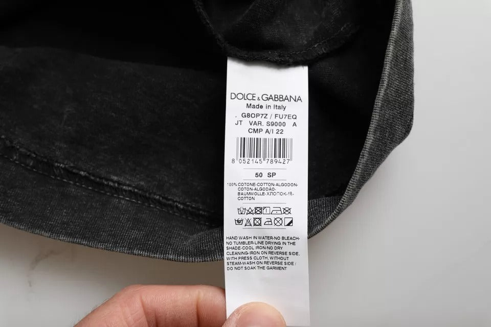 Dolce & Gabbana Black Logo Print Cotton Crewneck Men T-shirt -   -  Dolce & Gabbana. Dolce & Gabbana Black Logo Print Cotton Crewneck Men T-shirt -   -  Dolce & Gabbana.