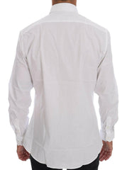 Moschino White Cotton Stretch Slim Fit Dress Shirt -   -  Moschino.