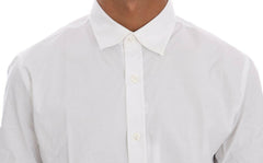 Moschino White Cotton Stretch Slim Fit Dress Shirt -   -  Moschino.