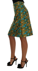 Dolce & Gabbana Multicolor Jacquard Straight Pencil Skirt -   -  Dolce & Gabbana.