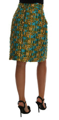 Dolce & Gabbana Multicolor Jacquard Straight Pencil Skirt -   -  Dolce & Gabbana.