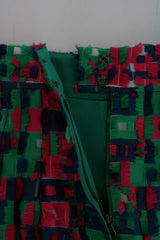 Dolce & Gabbana Pink Green Jacquard Pencil Skirt -   -  Dolce & Gabbana.