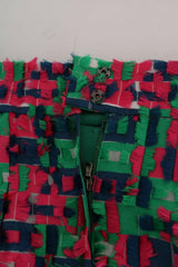 Dolce & Gabbana Pink Green Jacquard Pencil Skirt -   -  Dolce & Gabbana.