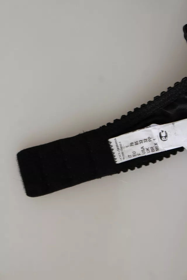 Dolce & Gabbana Black Silk Lace Balconcino Bra Underwear -   -  Dolce & Gabbana. Dolce & Gabbana Black Silk Lace Balconcino Bra Underwear -   -  Dolce & Gabbana.