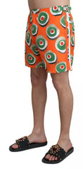 Dolce & Gabbana Orange Cupcake Beachwear Shorts Swimwear -   -  Dolce & Gabbana.