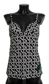 Dolce & Gabbana Black DG Mania Print Sleeveless Swimwear -   -  Dolce & Gabbana.