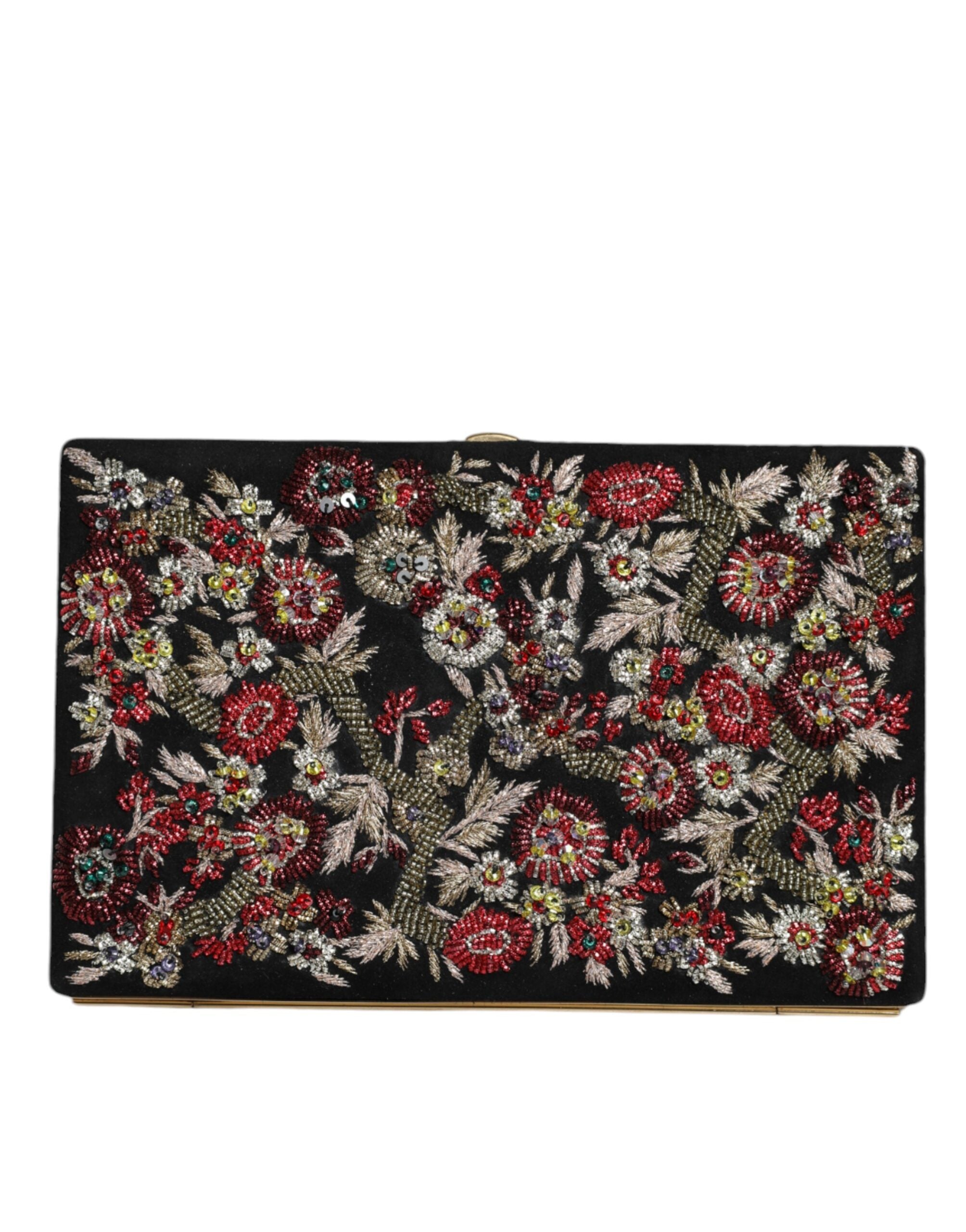 Dolce & Gabbana Multicolor Floral Gold Frame Clutch Evening Purse Bag -  Luxury Clutch Bag for Women -  Dolce & Gabbana.
