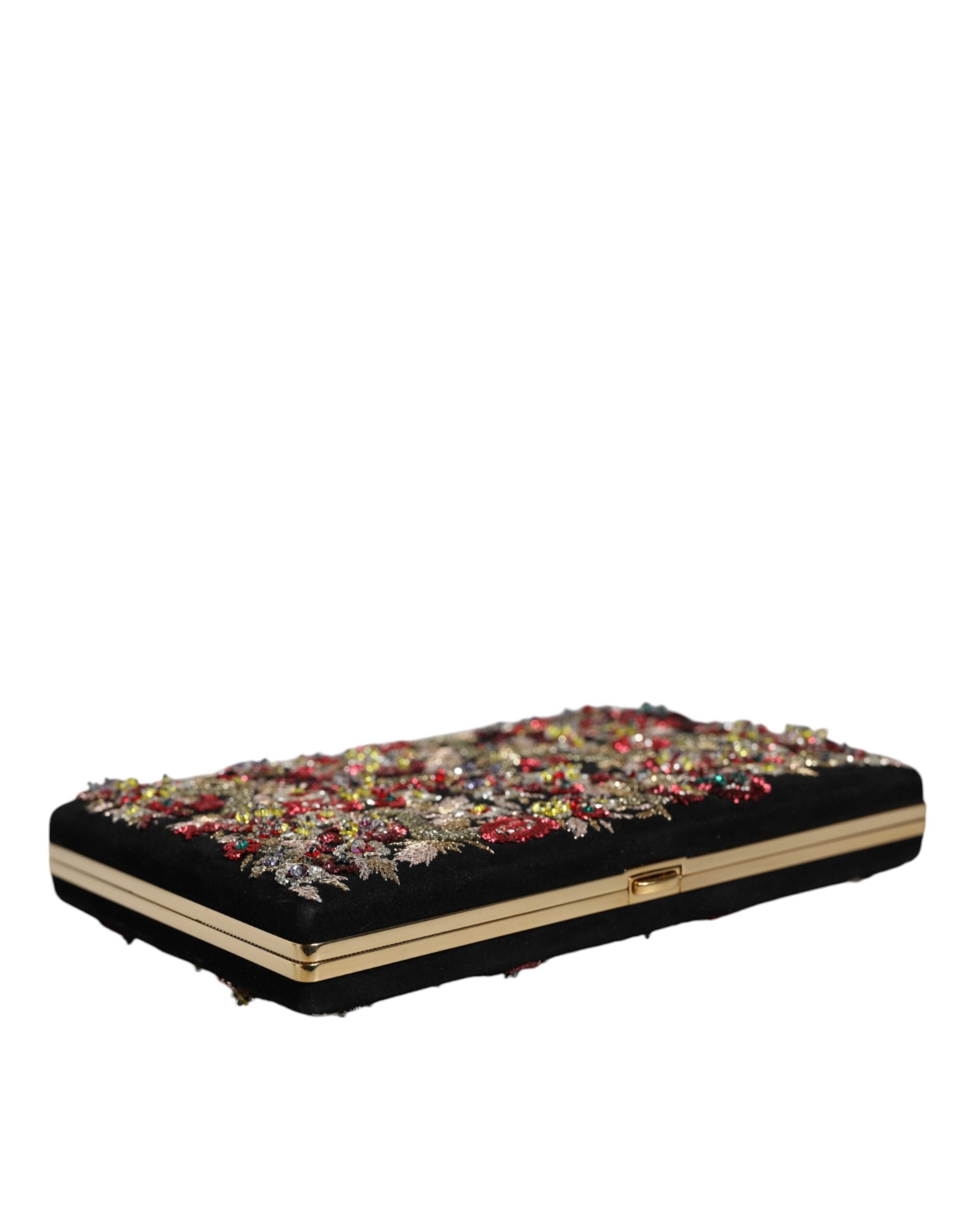 Dolce & Gabbana Multicolor Floral Gold Frame Clutch Evening Purse Bag -  Luxury Clutch Bag for Women -  Dolce & Gabbana. Dolce & Gabbana Multicolor Floral Gold Frame Clutch Evening Purse Bag -  Luxury Clutch Bag for Women -  Dolce & Gabbana.
