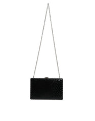 Dolce & Gabbana Black Leather Silver Frame Clutch Mini Crossbody Bag -   -  Dolce & Gabbana.