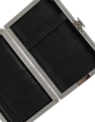 Dolce & Gabbana Black Leather Silver Frame Clutch Mini Crossbody Bag -   -  Dolce & Gabbana.