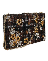 Dolce & Gabbana Multicolor Tweed Floral Clutch Evening Party Purse CrossBody Bag -   -  Dolce & Gabbana.
