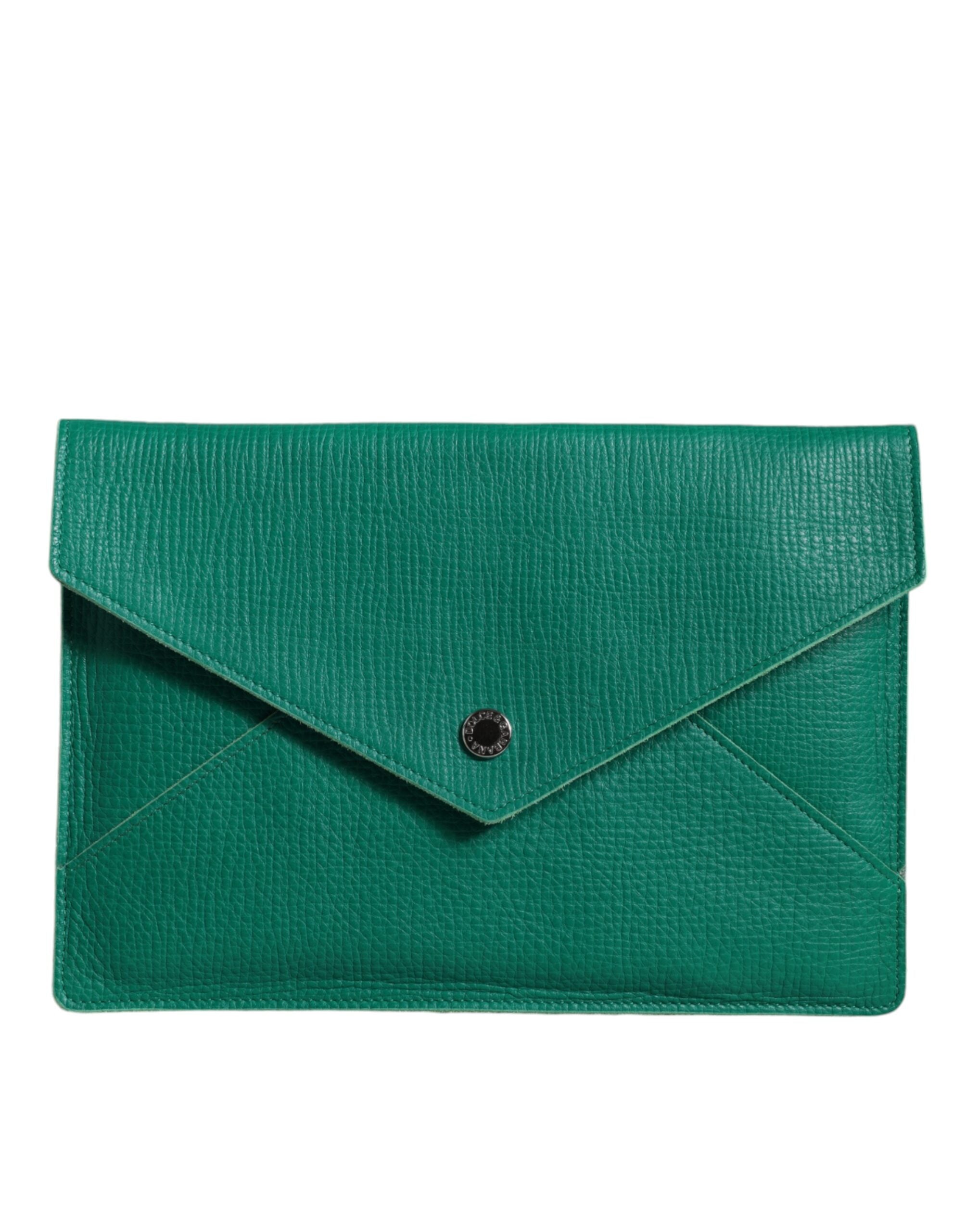 Dolce & Gabbana Green Leather Handbag Clutch Mini Purse Pouch Tablet Case -   -  Dolce & Gabbana.