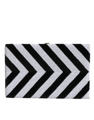 Dolce & Gabbana Black White Gold Frame Clutch Evening Party Purse Bag -  Luxury Clutch Bag for Women -  Dolce & Gabbana.