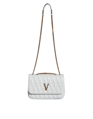 Versace White Mini Nappa Leather Crossbody Shoulder Bag -  Luxury Cross Body Bag for Women -  Versace.