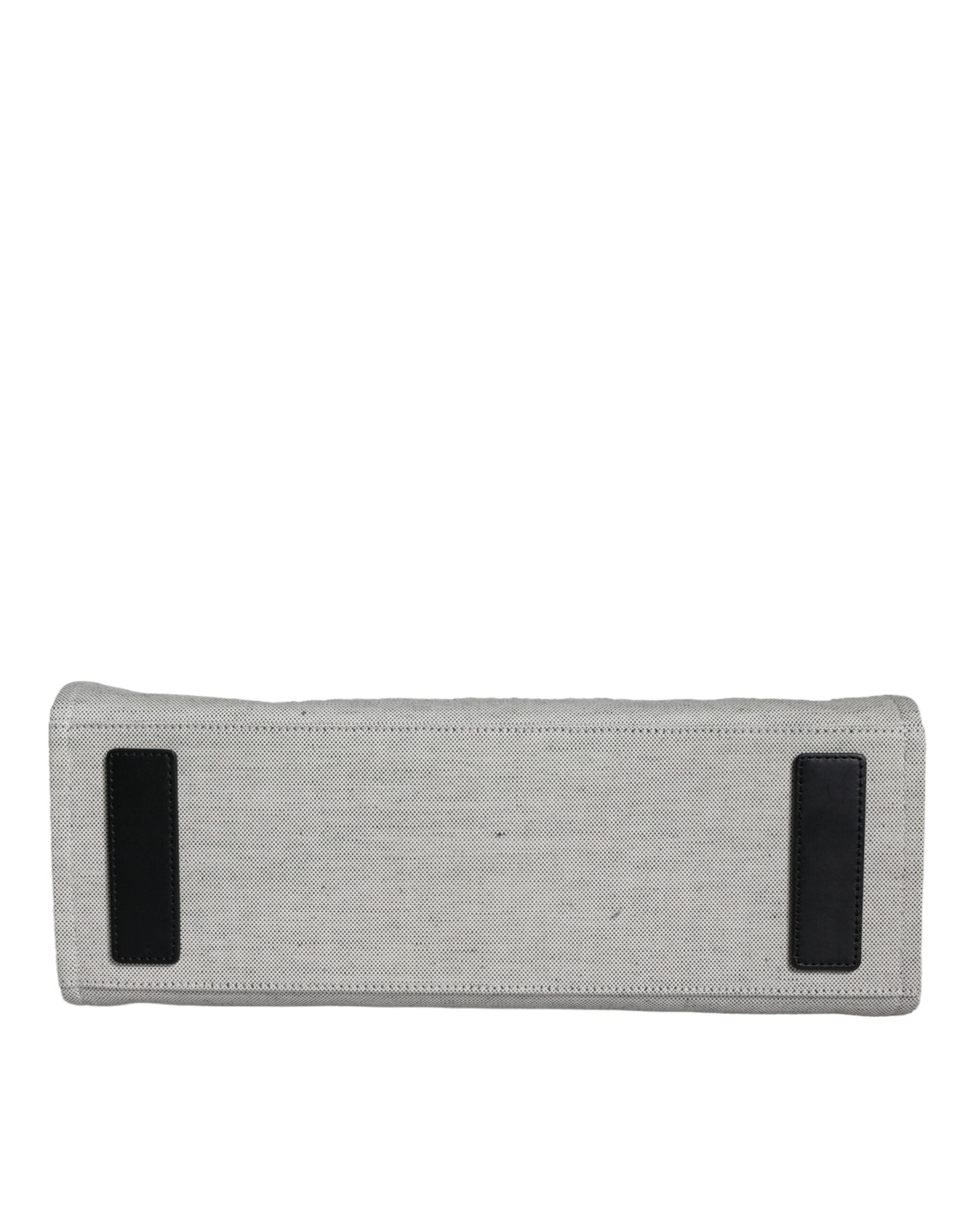 Versace White Top Handle Canvas Leather Logo Crossbody Tote Bag -  Luxury Shopper Bag for Women -  Versace. Versace White Top Handle Canvas Leather Logo Crossbody Tote Bag -  Luxury Shopper Bag for Women -  Versace.