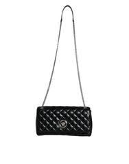 Versace Black Quilted Lambskin Leather Crossbody Shoulder Bag -  Luxury Cross Body Bag for Women -  Versace.