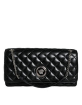 Versace Black Quilted Lambskin Leather Crossbody Shoulder Bag -  Luxury Cross Body Bag for Women -  Versace.