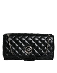 Versace Black Quilted Lambskin Leather Crossbody Shoulder Bag -  Luxury Cross Body Bag for Women -  Versace.