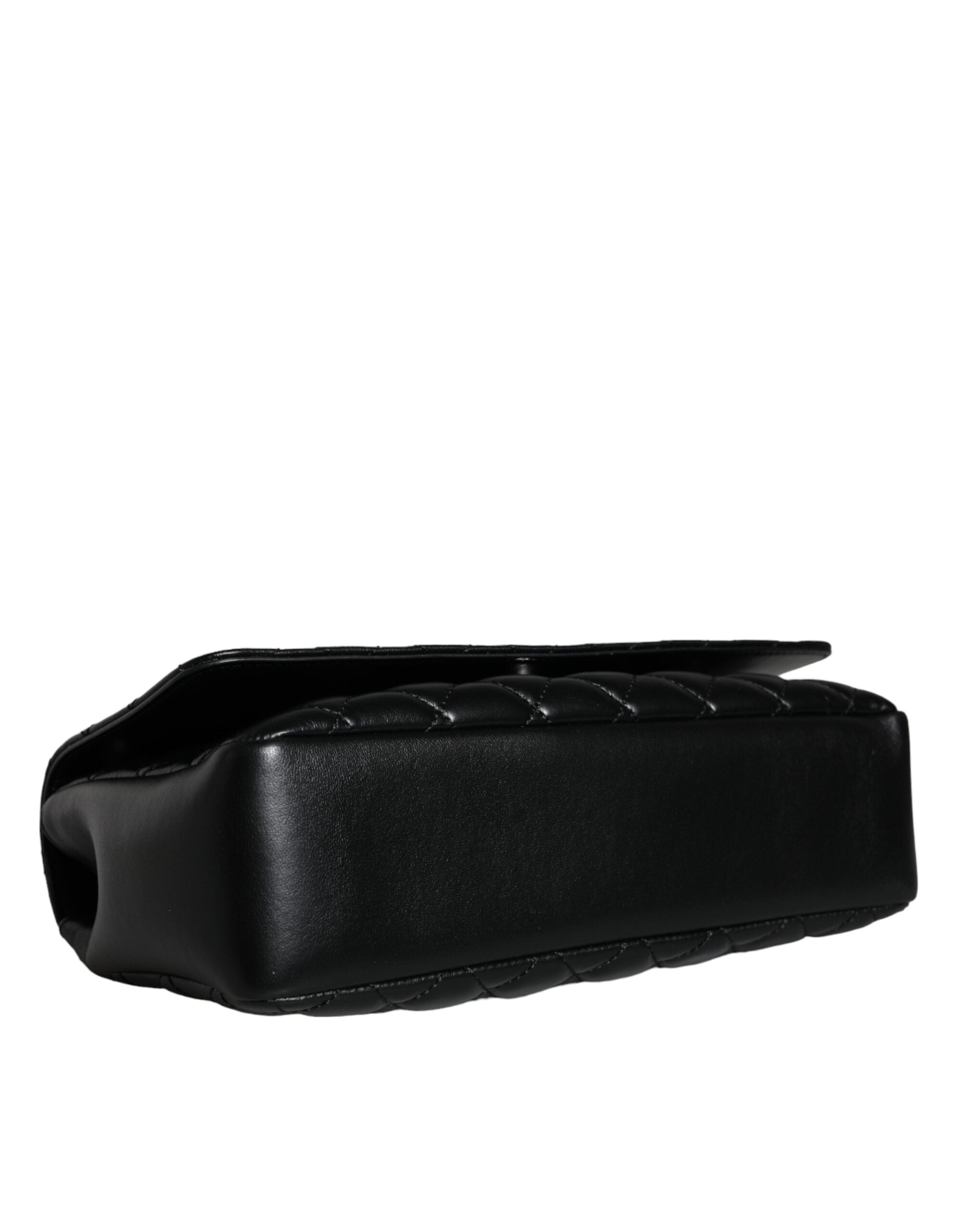 Versace Black Quilted Lambskin Leather Crossbody Shoulder Bag -  Luxury Cross Body Bag for Women -  Versace. Versace Black Quilted Lambskin Leather Crossbody Shoulder Bag -  Luxury Cross Body Bag for Women -  Versace.