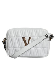 Versace White Quilted Nappa Leather Crossbody Shoulder Bag -  Luxury Cross Body Bag for Women -  Versace.