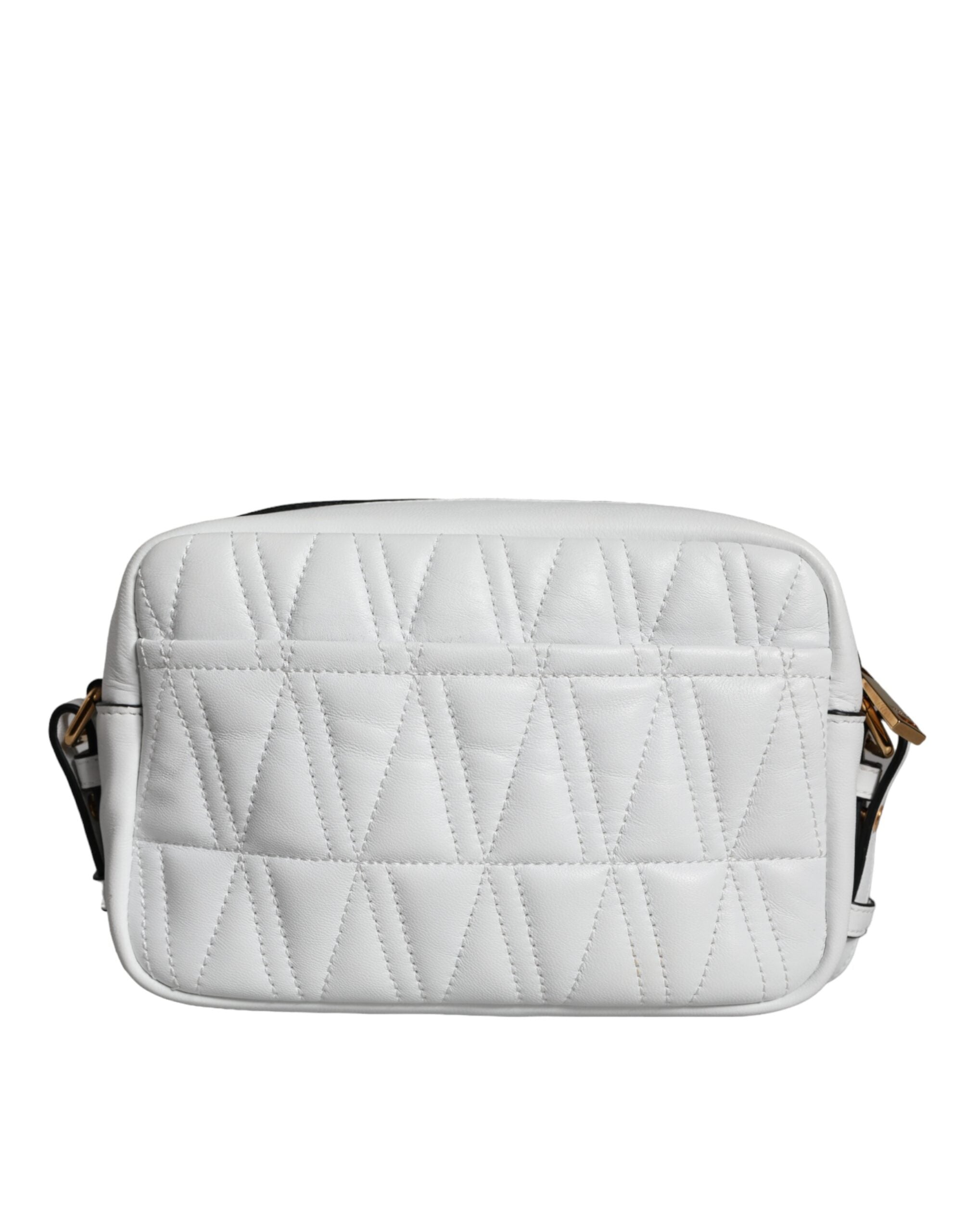 Versace White Quilted Nappa Leather Crossbody Shoulder Bag -  Luxury Cross Body Bag for Women -  Versace. Versace White Quilted Nappa Leather Crossbody Shoulder Bag -  Luxury Cross Body Bag for Women -  Versace.