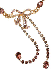 Dolce & Gabbana Gold Tone Brass Crystal Embellished Belt -   -  Dolce & Gabbana.