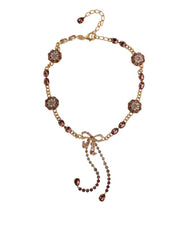 Dolce & Gabbana Gold Tone Brass Crystal Embellished Waist Chain Belt -   -  Dolce & Gabbana.