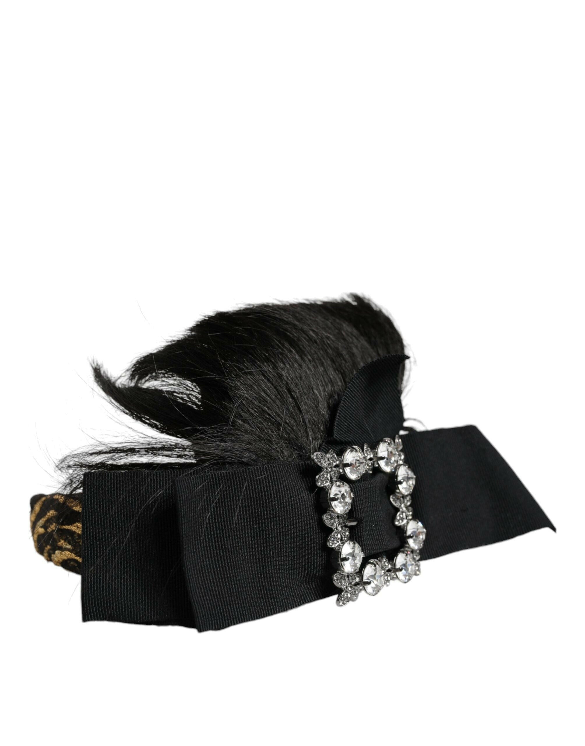 Dolce & Gabbana Black Hair Parrucchiera Crystal Headband Diadem -   -  Dolce & Gabbana. Dolce & Gabbana Black Hair Parrucchiera Crystal Headband Diadem -   -  Dolce & Gabbana.
