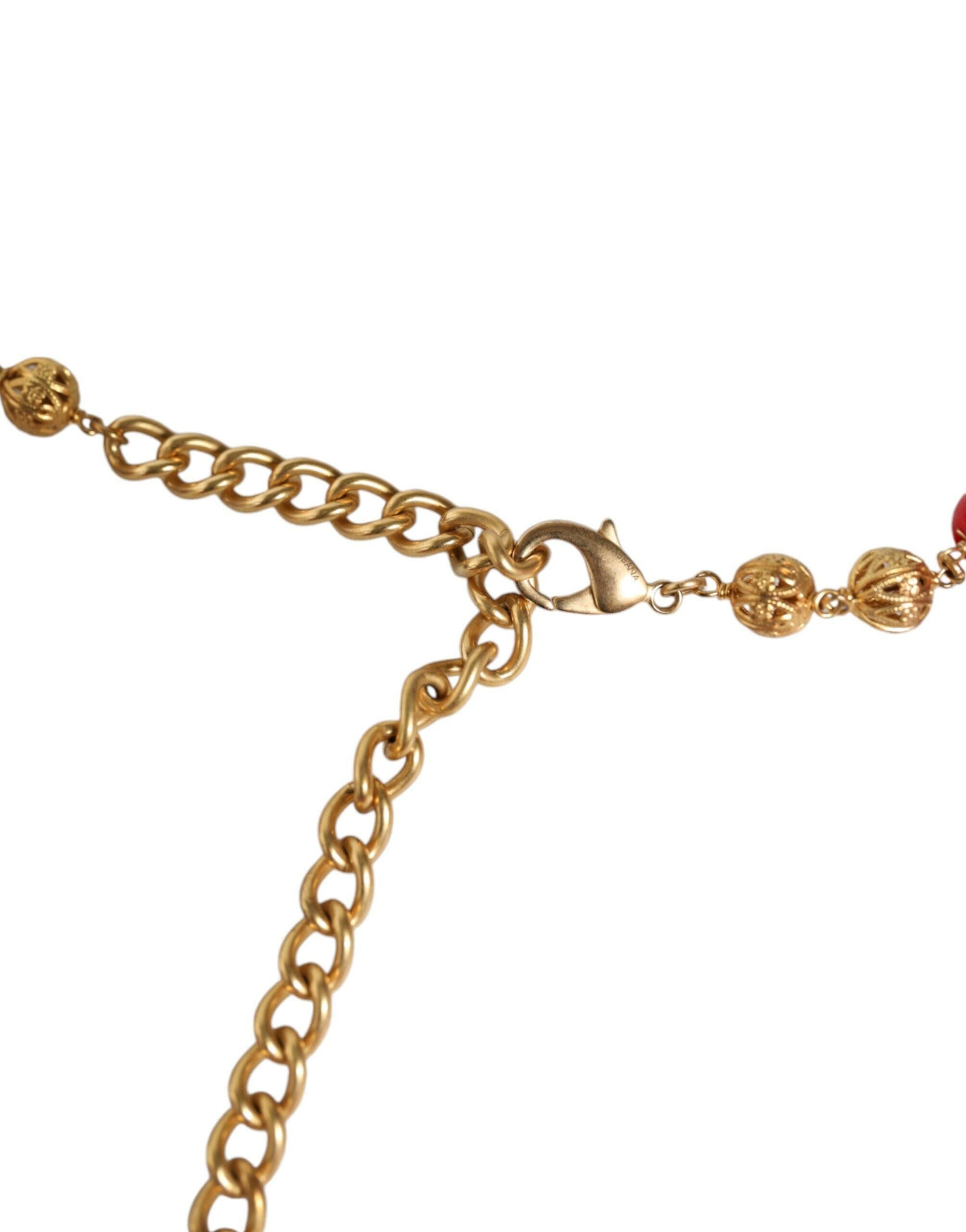 Dolce & Gabbana Gold Brass Red Fur Crystal Waist Torero Belt -   -  Dolce & Gabbana. Dolce & Gabbana Gold Brass Red Fur Crystal Waist Torero Belt -   -  Dolce & Gabbana.