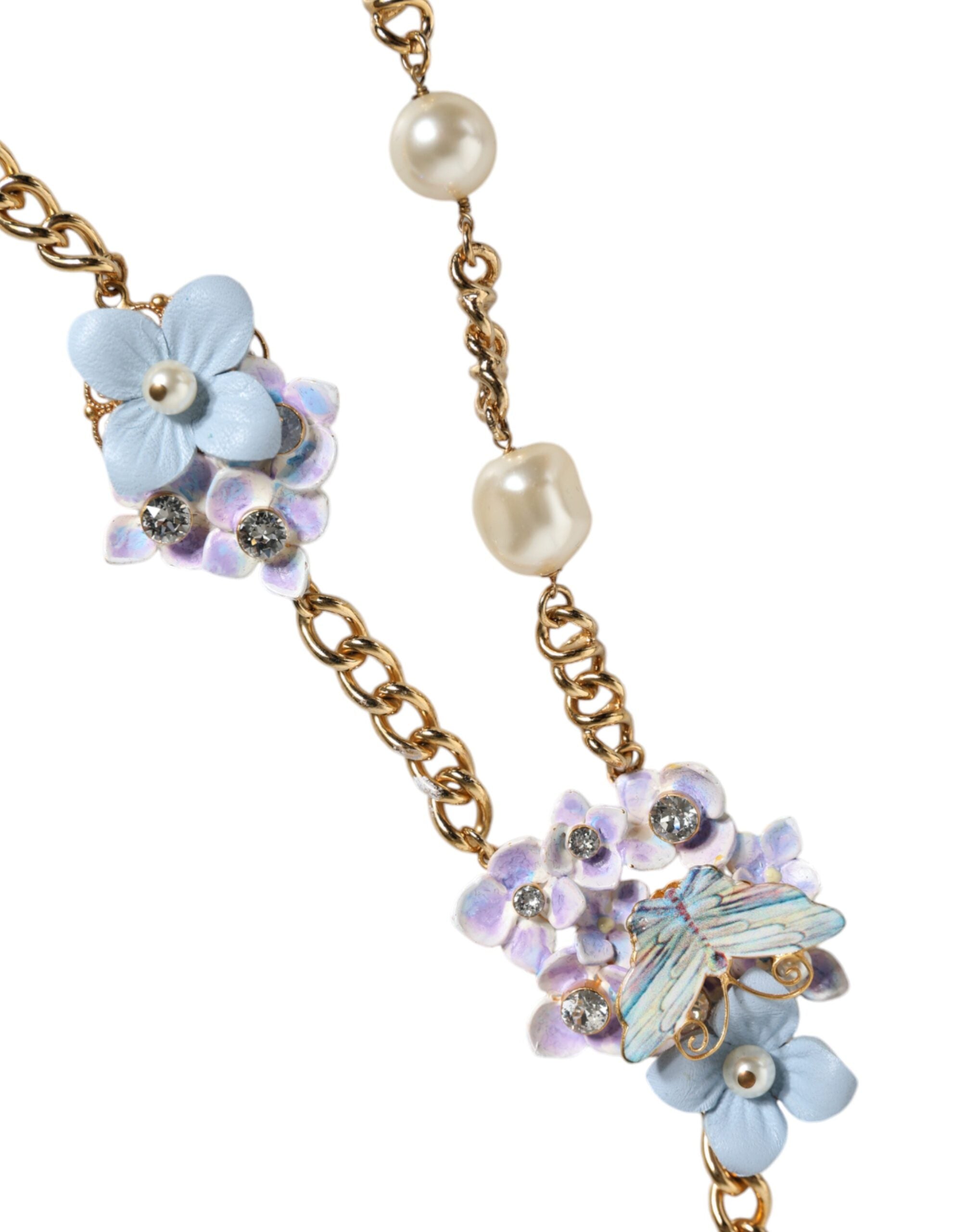 Dolce & Gabbana Gold Chain Brass Floral Layered Crystal Pearl Necklace -   -  Dolce & Gabbana. Dolce & Gabbana Gold Chain Brass Floral Layered Crystal Pearl Necklace -   -  Dolce & Gabbana.