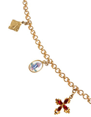 Dolce & Gabbana Gold Tone Brass Chain Religious Cross Pendant Necklace -   -  Dolce & Gabbana.