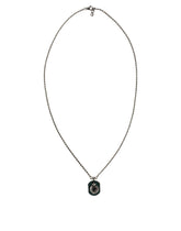 Dolce & Gabbana Sterling Silver 925 Chain Bar Gem Pendant Logo Necklace -   -  Dolce & Gabbana.