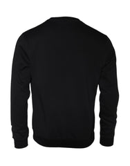 Versace Black Medusa Fleece Cotton Crew Neck Sweatshirt Sweater -   -  Versace.