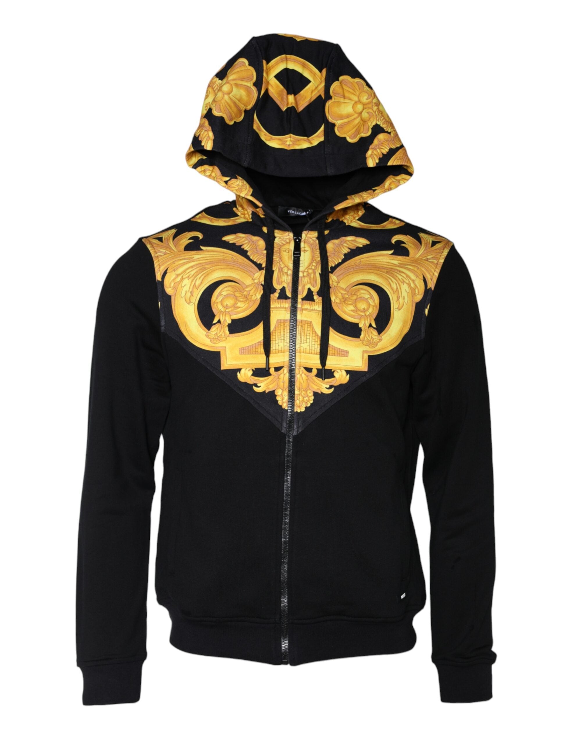 Versace Black Medusa Print Cotton Full Zip HoodieSweatshirt Sweater -   -  Versace.