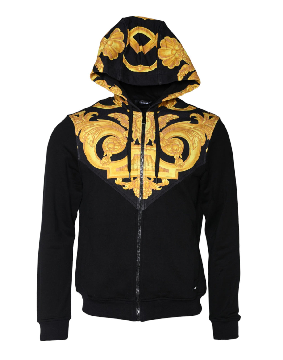 Versace Black Medusa Print Cotton Full Zip HoodieSweatshirt Sweater -   -  Versace.