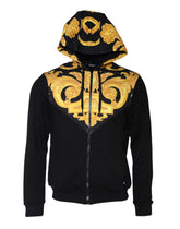 Versace Black Medusa Print Cotton Full Zip HoodieSweatshirt Sweater -   -  Versace.