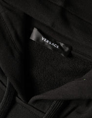 Versace Black Medusa Print Cotton HoodiePullover Sweatshirt Sweater -   -  Versace.