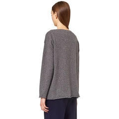 Alpha Studio Gray Cashmere Sweater -   -  Alpha Studio.
