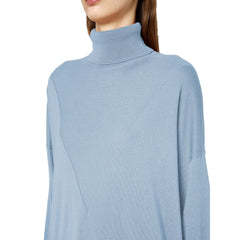 Alpha Studio Light Blue Silk Women Sweater -   -  Alpha Studio.