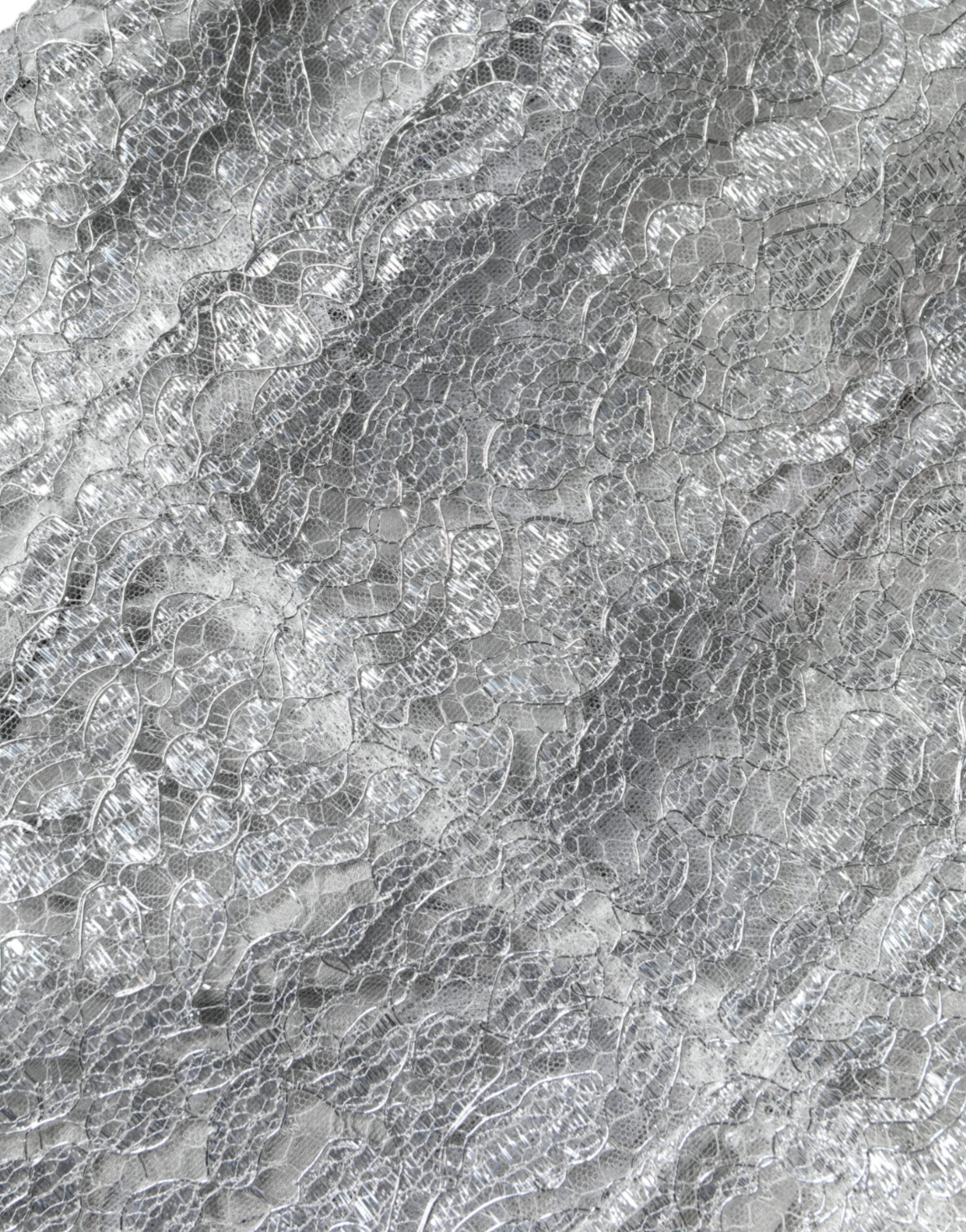 Dolce & Gabbana Silver Floral Lace Bodycon Sheath Midi Dress -   -  Dolce & Gabbana. Dolce & Gabbana Silver Floral Lace Bodycon Sheath Midi Dress -   -  Dolce & Gabbana.