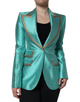Dolce & Gabbana Metallic Green Single Breasted Blazer Jacket -   -  Dolce & Gabbana.