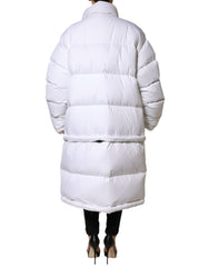Dolce & Gabbana White Puffer Quilted Full Zip Coat Jacket -   -  Dolce & Gabbana.